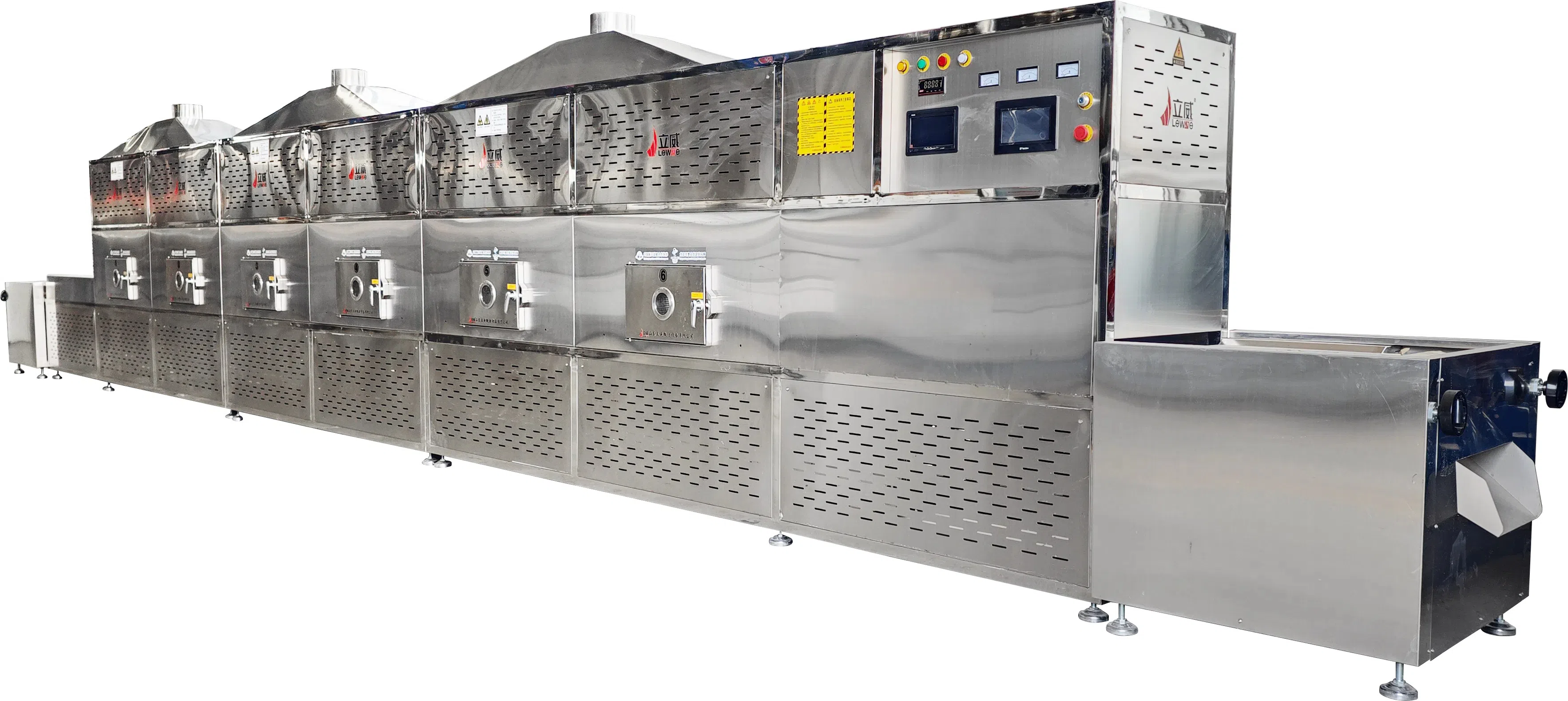 Equipamento de secagem por micro-ondas para canudos de papel